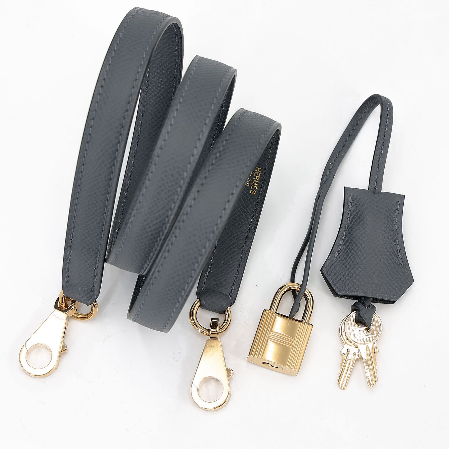 HERMÈS Kelly 28 Sellier Gris misty (H0) Epsom Permabrass hardware W (2024)