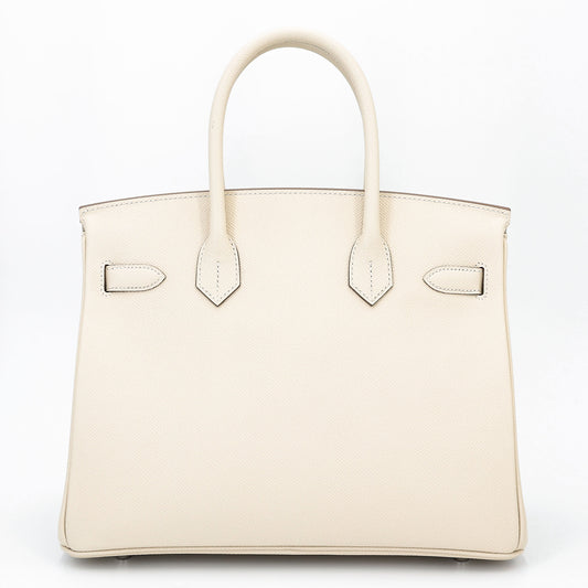 HERMÈS Birkin 30 Craie (10) Epsom Palladium hardware K (2025)