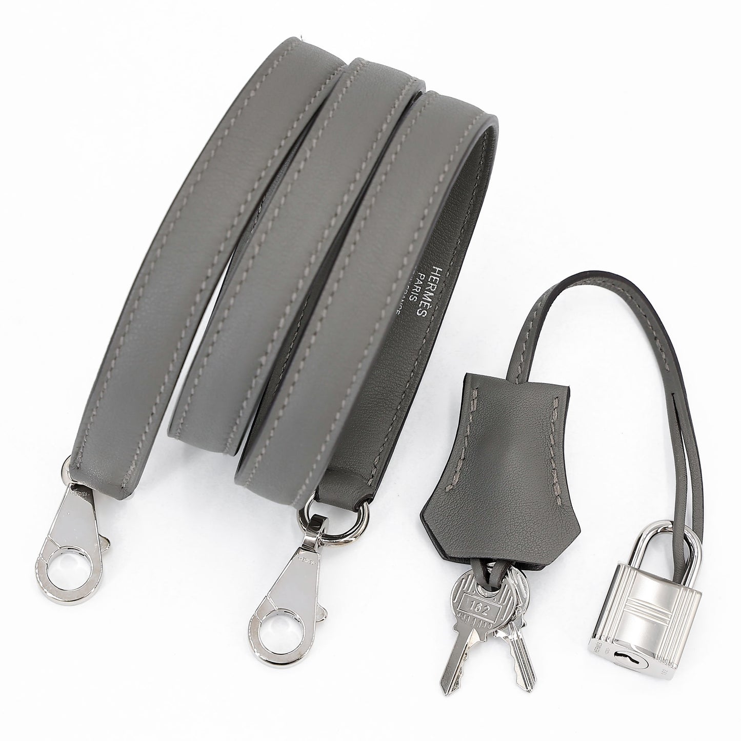 HERMÈS Limited Edition Kelly 25 Padded Sellier Gris Meyer (0L) Swift Palladium hardware B (2023)