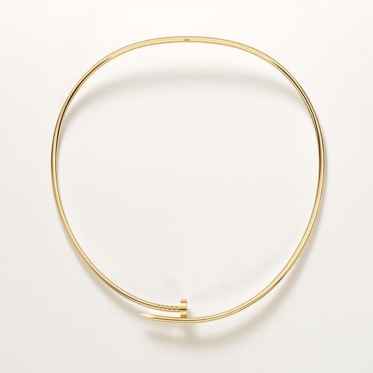 Cartier Juste un Clou torque necklace, small model, reverse-set diamonds 2025