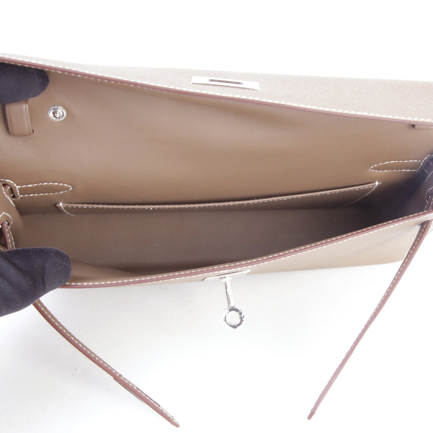 HERMÈS Kelly Elan Etoupe (18) Epsom Palladium hardware K (2025)