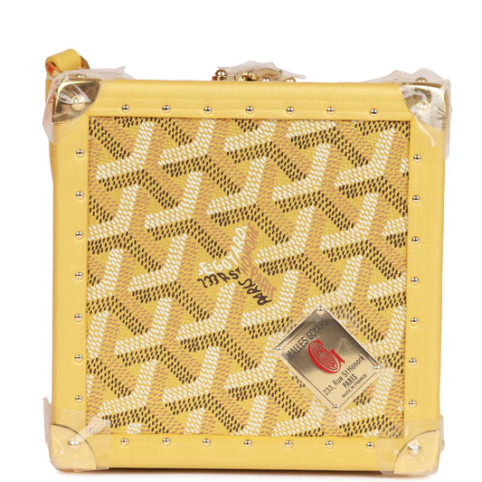 Goyard Dé Trunk Bag Metallic Gold Goyardine Gold Hardware