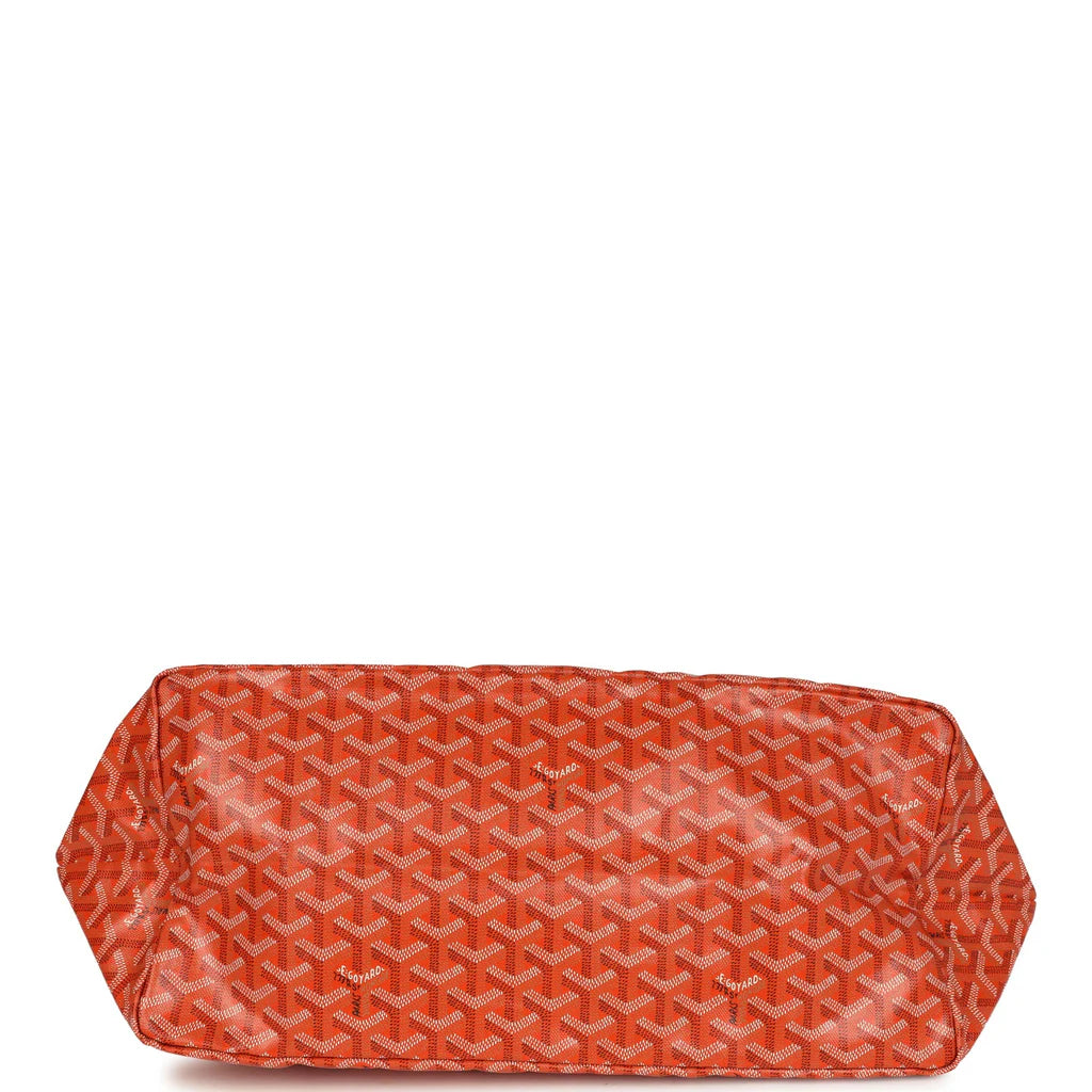 Goyard Goyardine Orange St. Louis GM Tote Bag Palladium Hardware