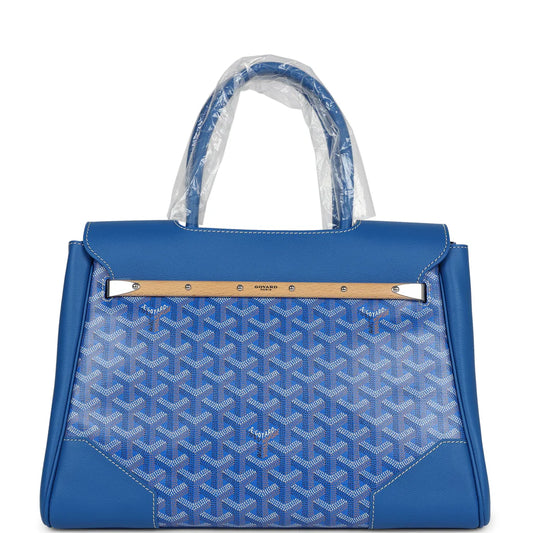 Goyard Saigon Tote Sky Blue Goyardine Canvas Palladium Hardware