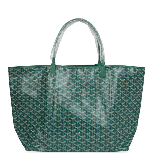 Goyard Goyardine Green St. Louis GM Tote Bag Palladium Hardware
