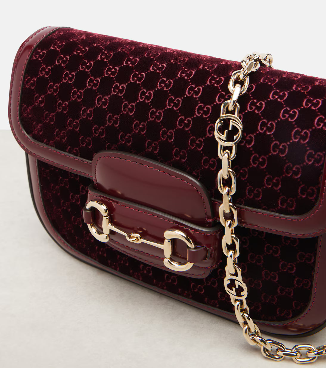 Gucci Gucci Horsebit 1955 Small velvet shoulder bag 2025