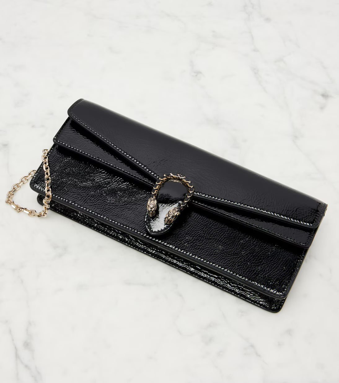 Gucci Dionysus patent leather clutch 2025