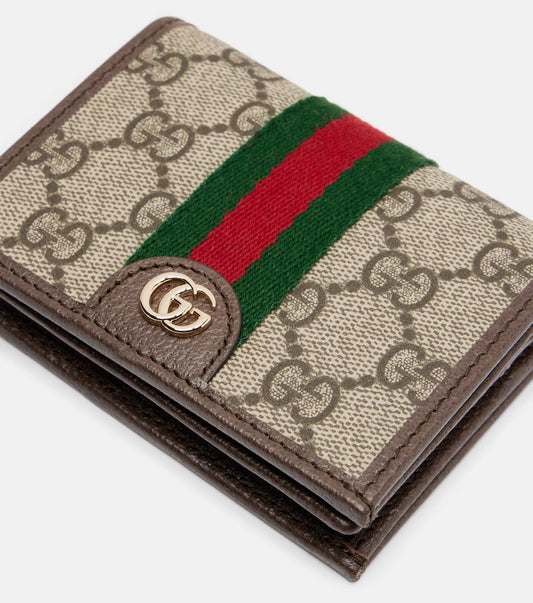 Gucci Ophidia Small GG leather-trimmed wallet 2025