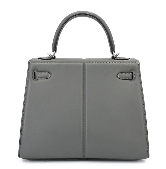 HERMÈS Limited Edition Kelly 25 Padded Sellier Gris Meyer (0L) Swift Palladium hardware B (2023)