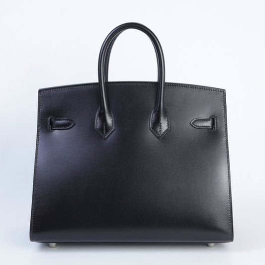 HERMÈS Birkin 25 Black (89) Box-calf Palladium hardware K (2025)