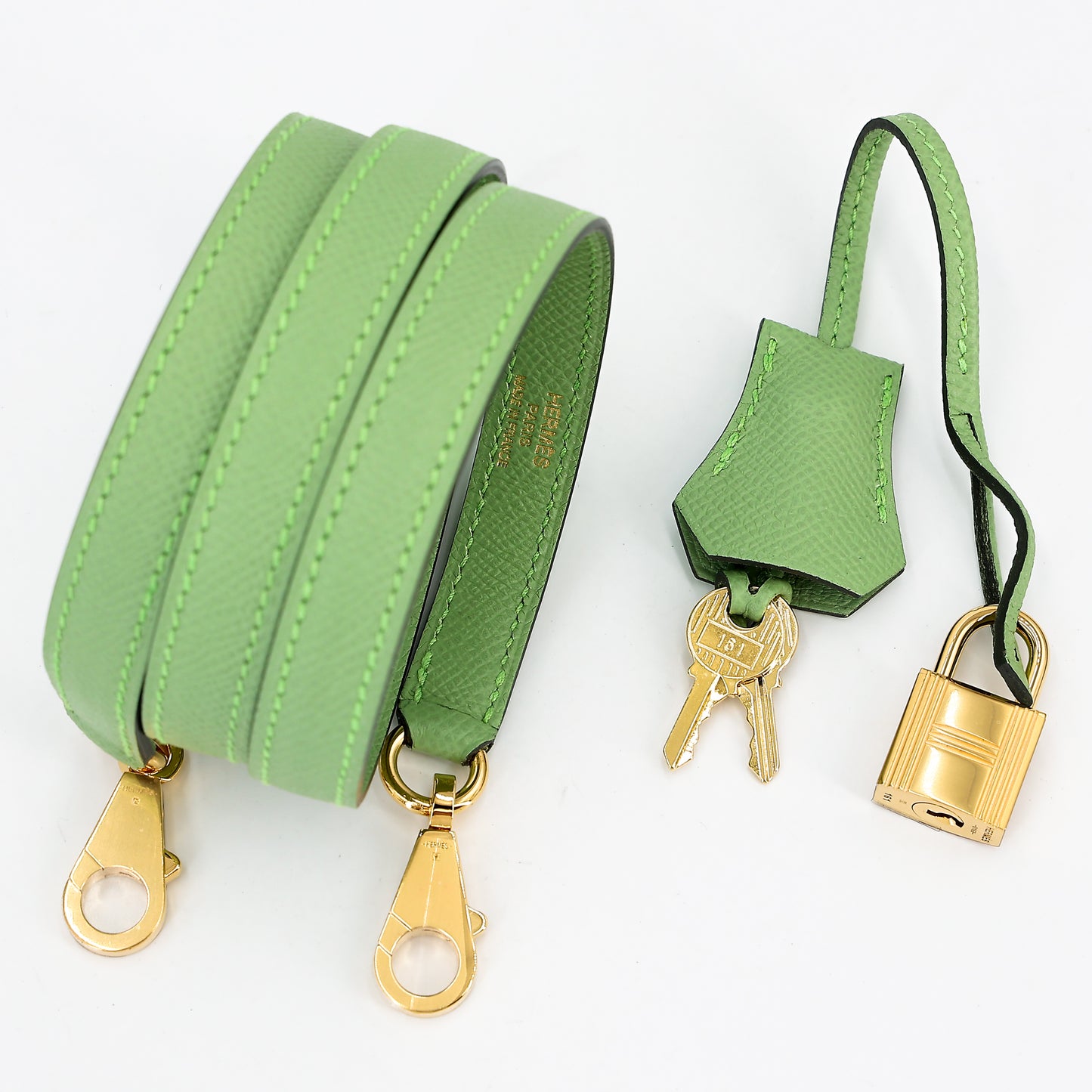 HERMÈS Kelly 28 Sellier Vert Criquet (3I) Epsom Gold hardware D (2019)