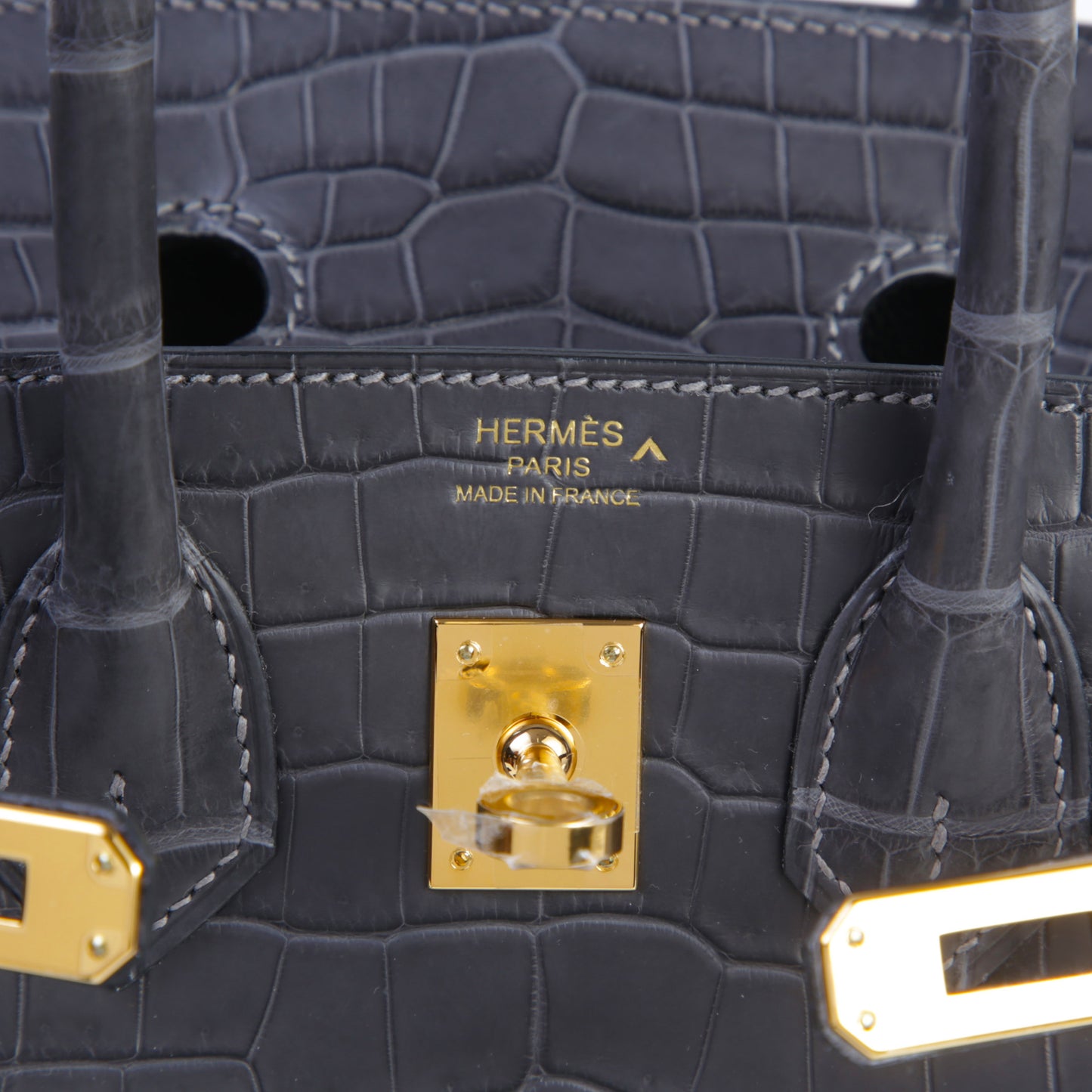 HERMÈS Birkin 25 Graphite Porosus Crocodile Gold hardware K (2025)