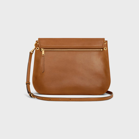 Celine SOFT TRIOMPHE BESACE IN SUPPLE SHINY LAMBSKIN 2025