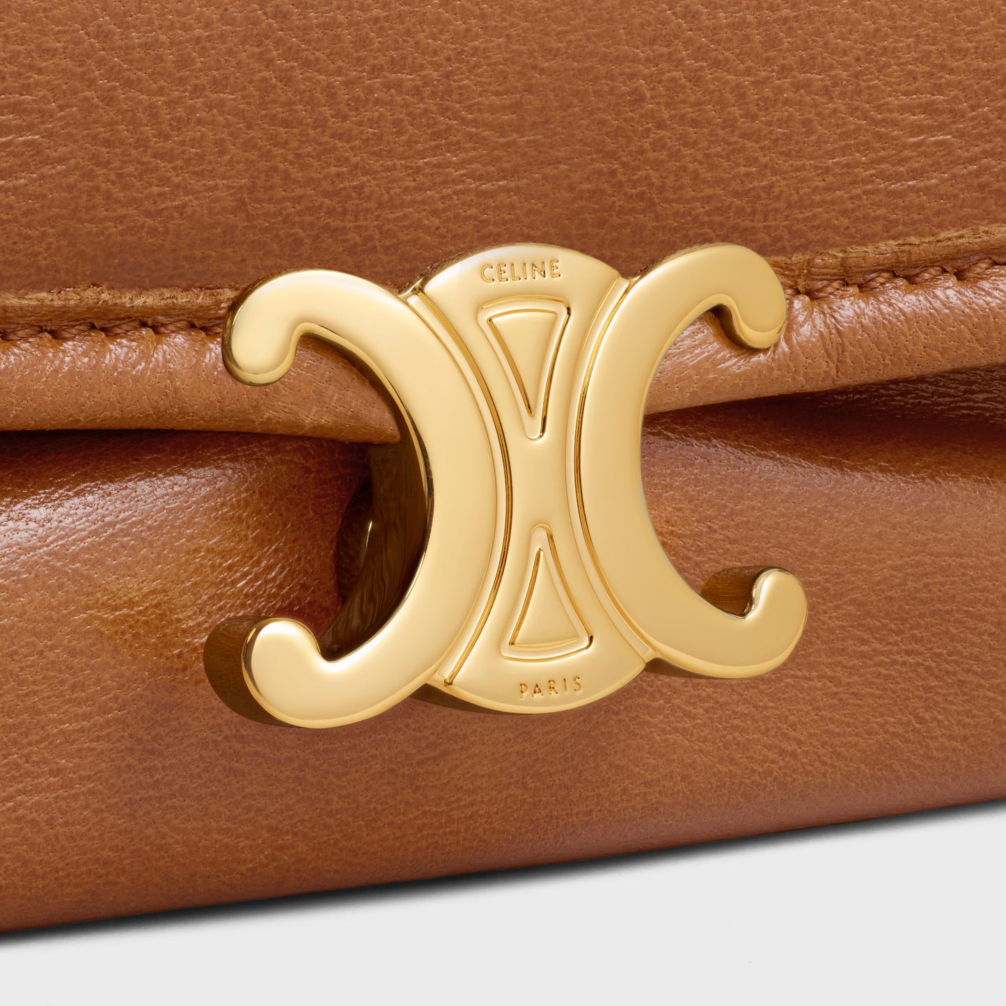 Celine HALFMOON SOFT TRIOMPHE BAG IN SUPPLE SHINY LAMBSKIN 2025