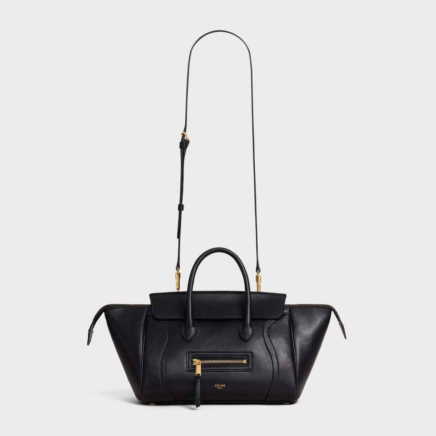 Celine SMALL NEW LUGGAGE IN SUPPLE SHINY LAMBSKIN 2025
