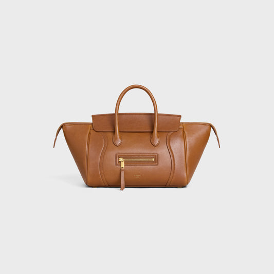 Celine SMALL NEW LUGGAGE IN SUPPLE SHINY LAMBSKIN 2025
