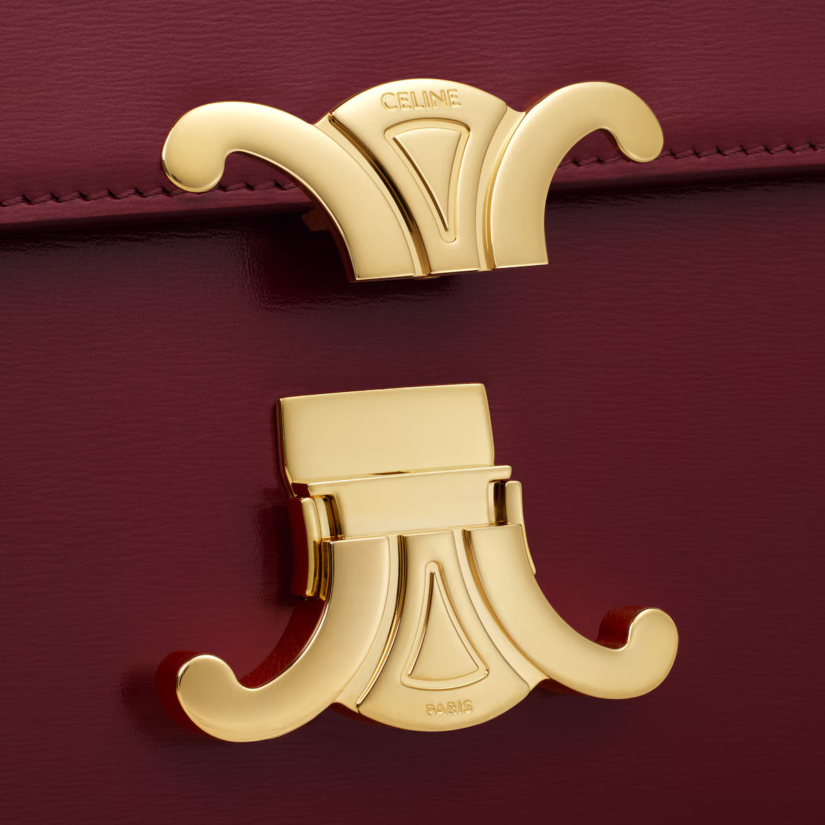 Celine TEEN TRIOMPHE BAG IN shiny calfskin 2025