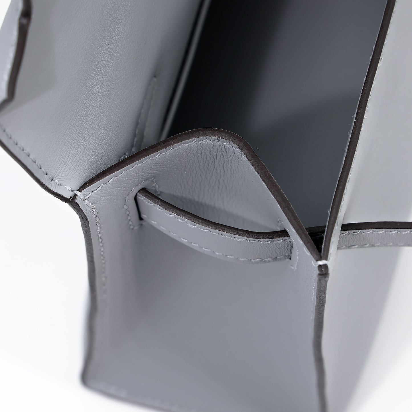 HERMÈS Kelly Pochette Gris Pantin (P0) Swift Palladium hardware K (2025)