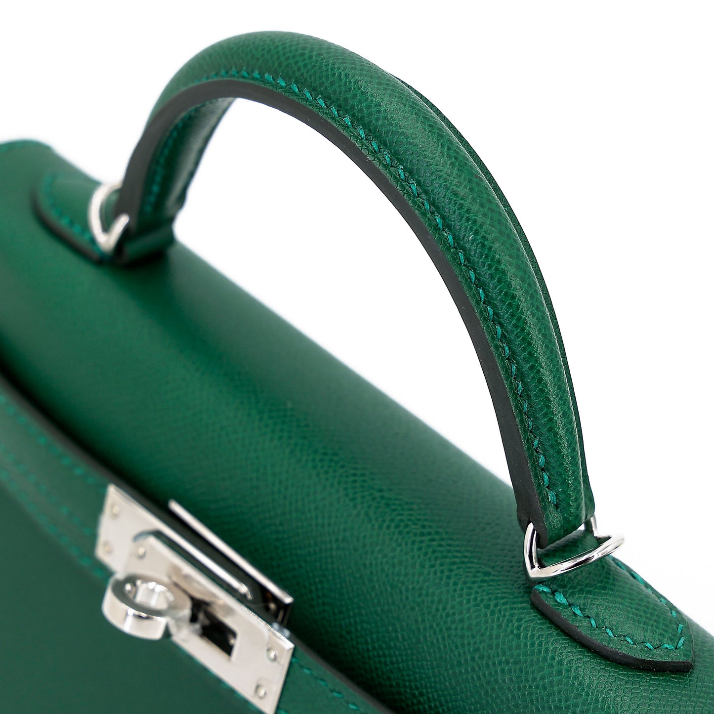 HERMÈS Mini Kelly II Vert Moyen (65) Madame Palladium hardware W (2024)