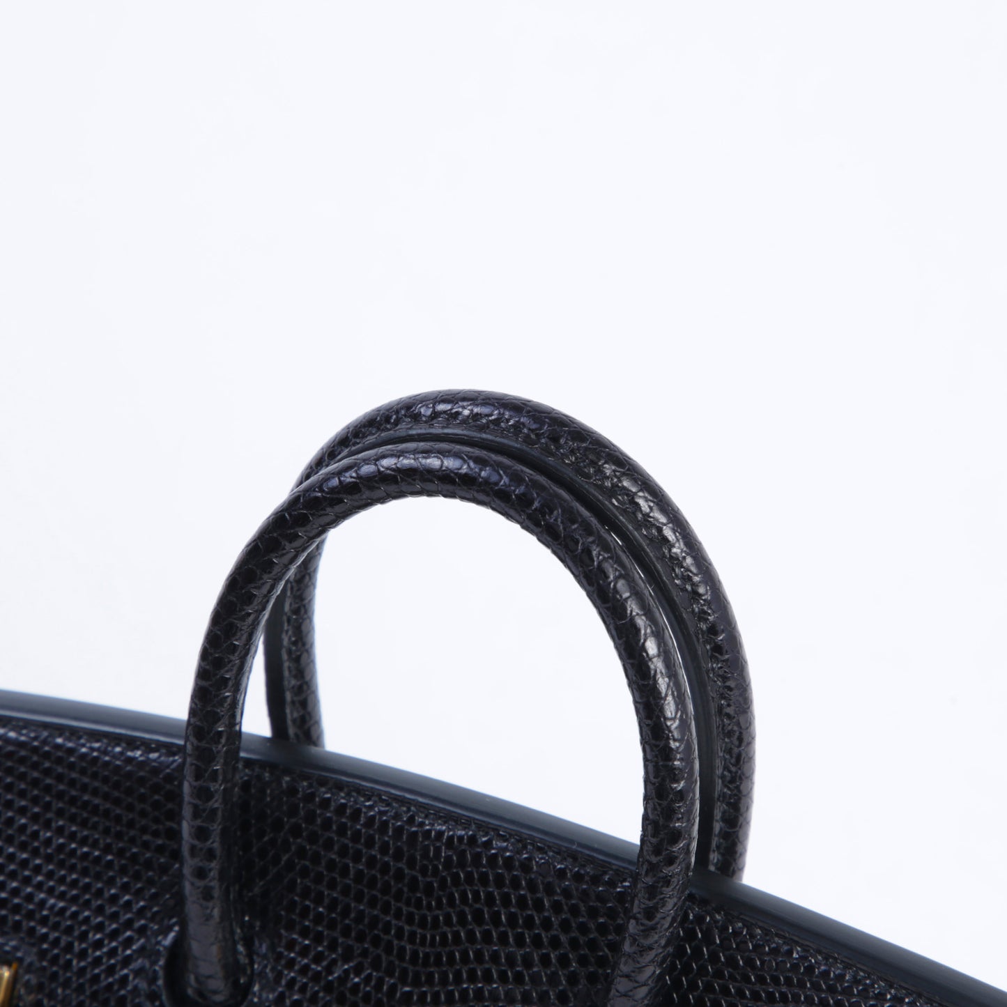 HERMÈS Birkin 20 Noir (89) Lizard Gold hardware B (2023)