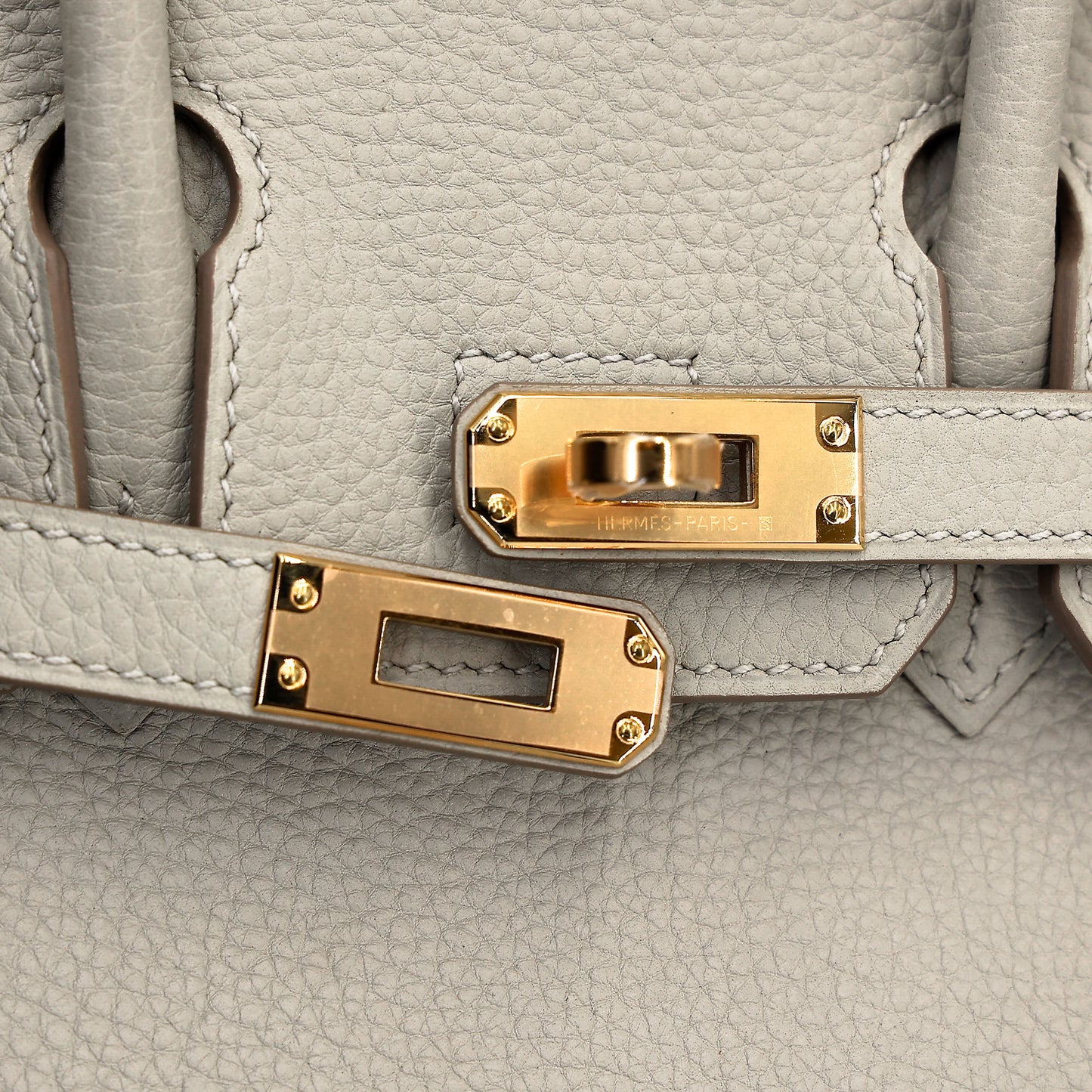 HERMÈS Birkin 25 Gris Perle (80) Togo Gold hardware W (2024)