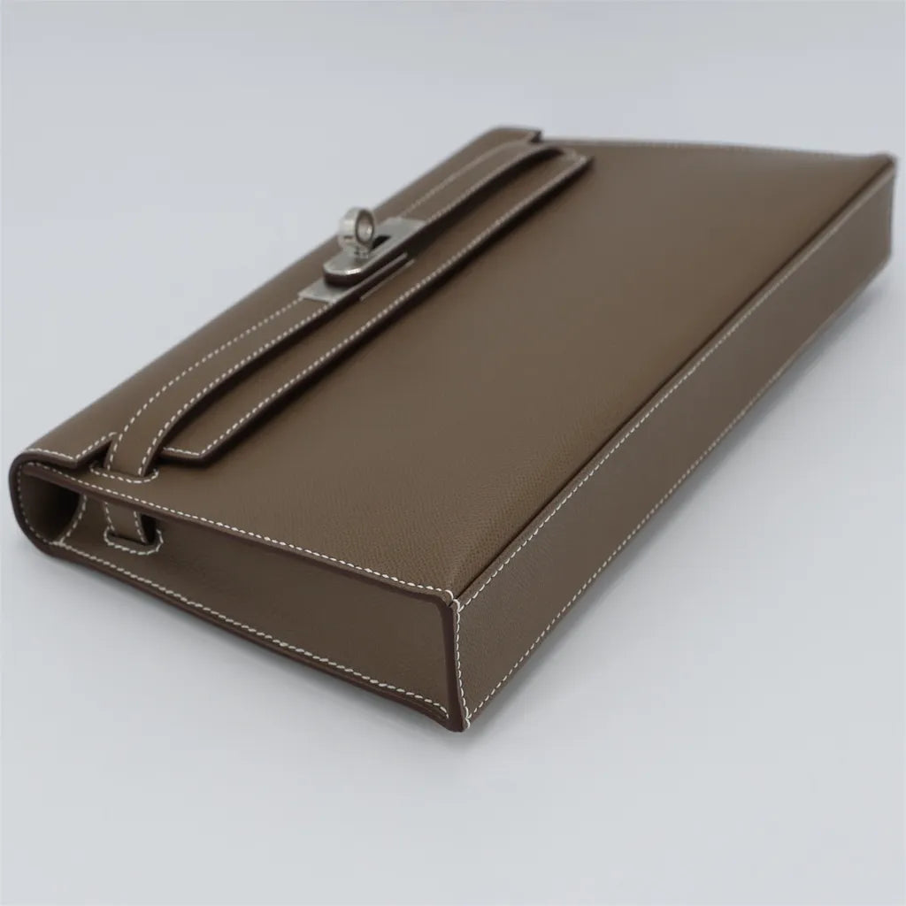 HERMÈS Kelly Elan Etoupe (18) Madame Palladium (2024)