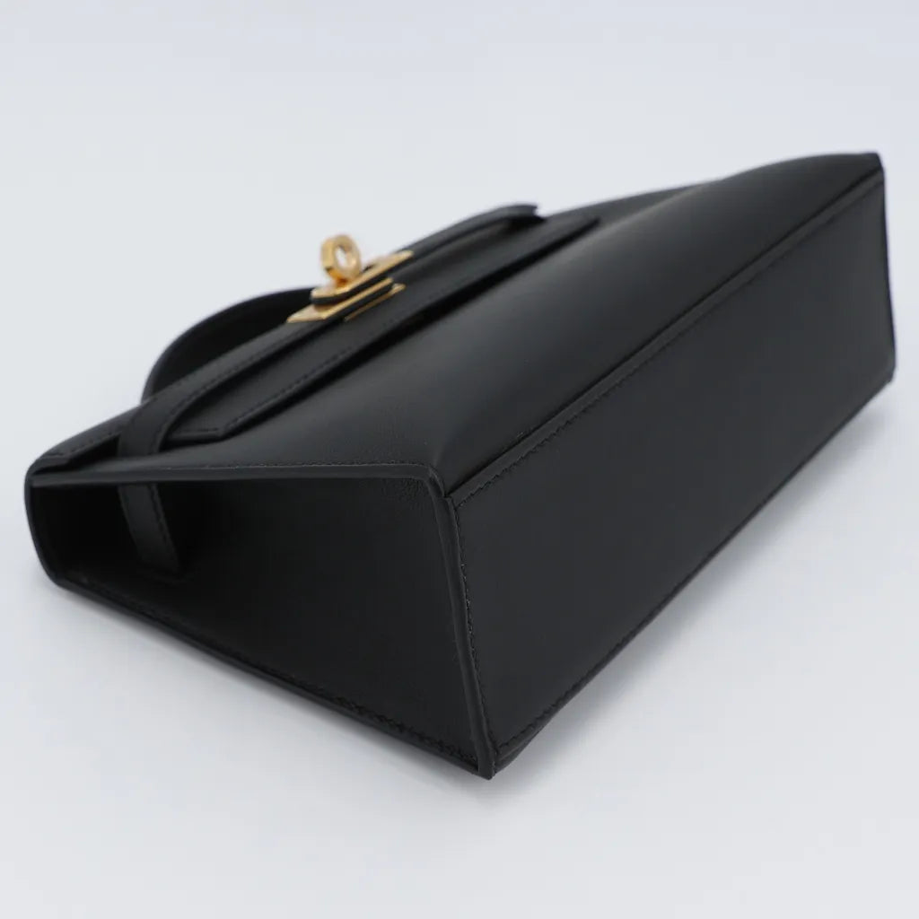 HERMÈS Kelly Pochette Black (89) Swift Gold hardware W (2024)