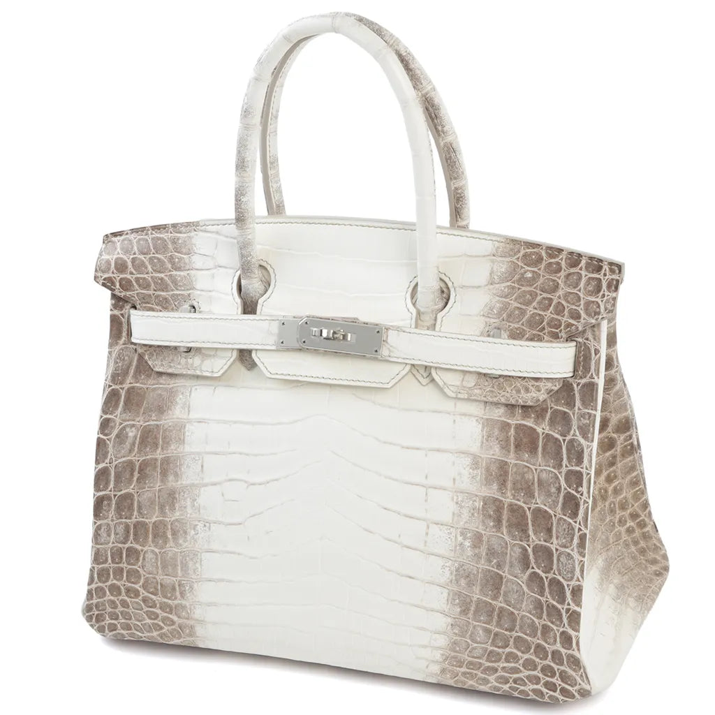 HERMÈS Limited Edition Birkin 30 Himalaya Matte Niloticus Crocodile Palladium hardware X (2016)