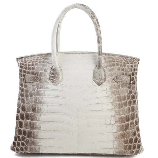 HERMÈS Limited Edition Birkin 30 Himalaya Matte Niloticus Crocodile Palladium hardware X (2016)