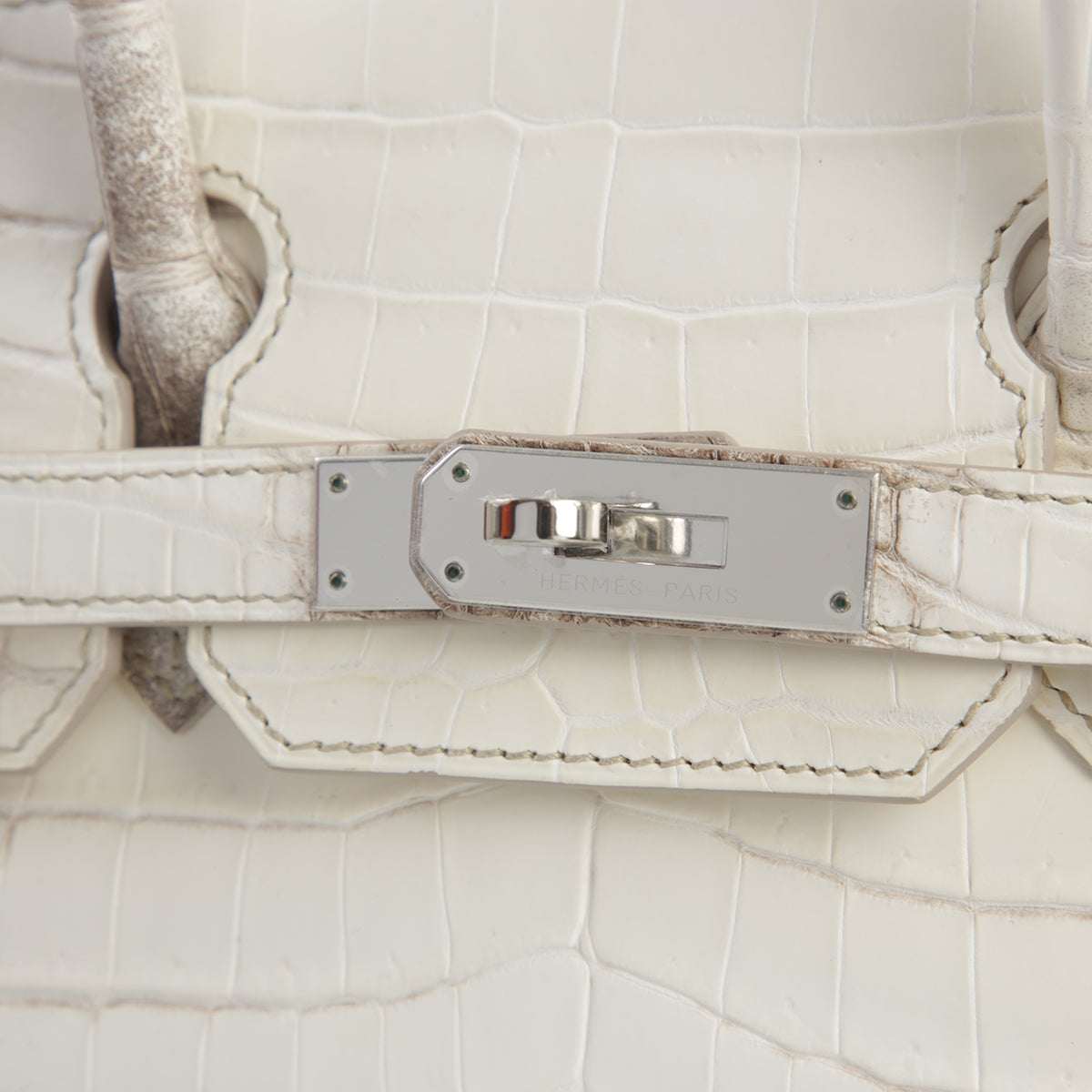 HERMÈS Limited Edition Birkin 30 Himalaya Matte Niloticus Crocodile Palladium hardware X (2016)