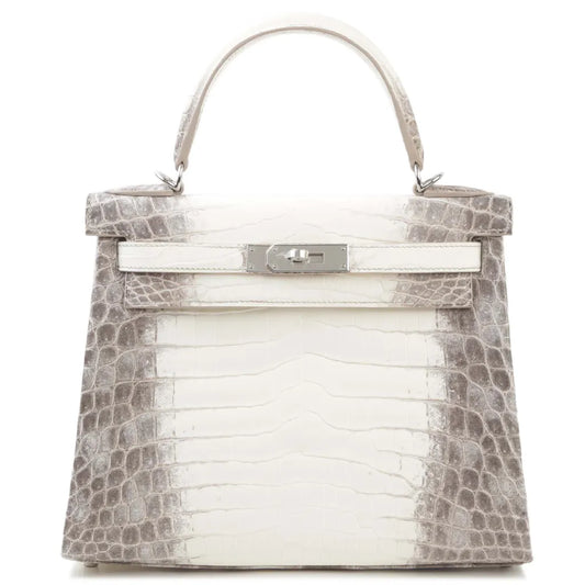 HERMÈS Kelly 32 Himalaya Matte Niloticus Crocodile Palladium (2022)