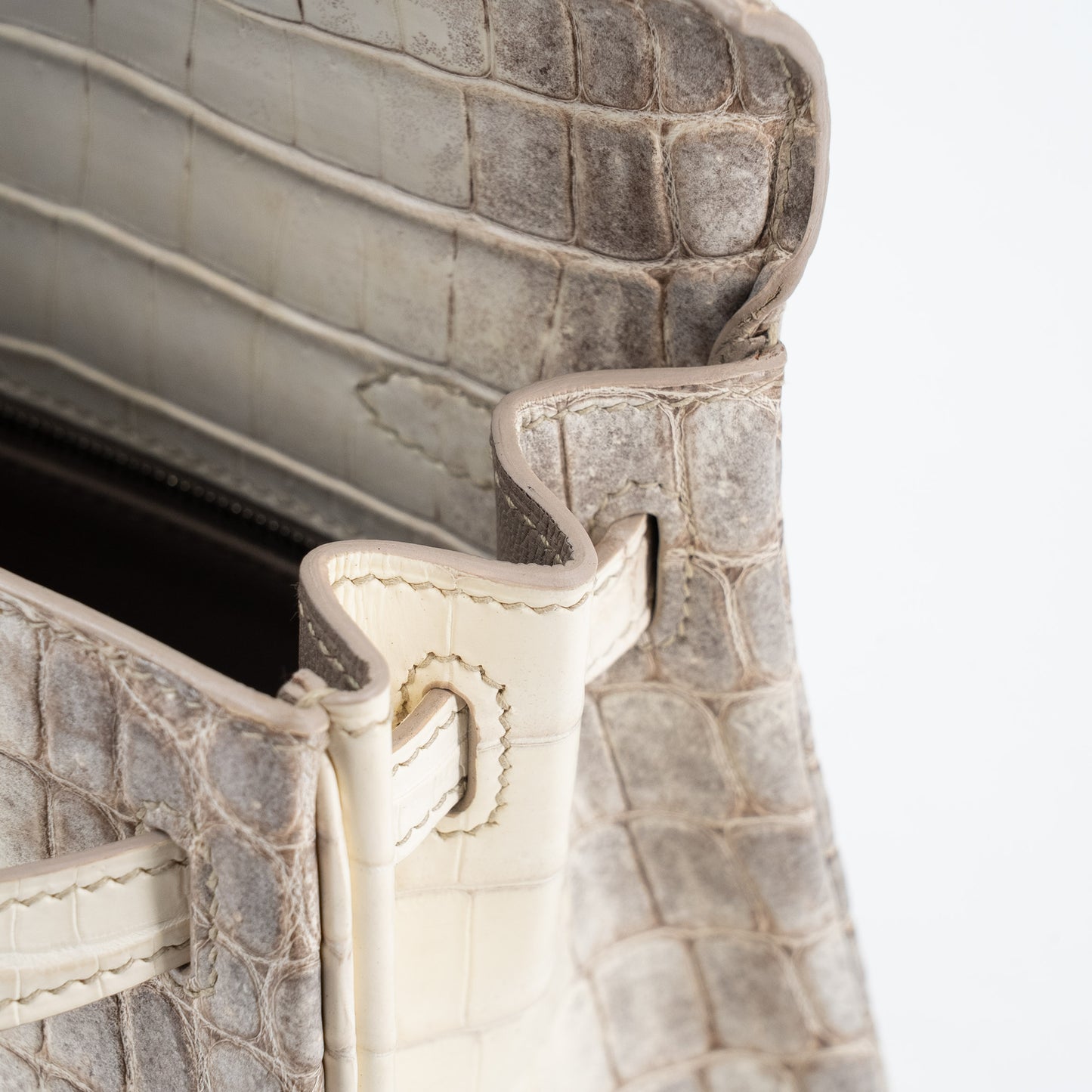 HERMÈS Limited Edition Kelly 25 Himalaya Matte Niloticus Crocodile Diamond White Gold hardware Z (2021)