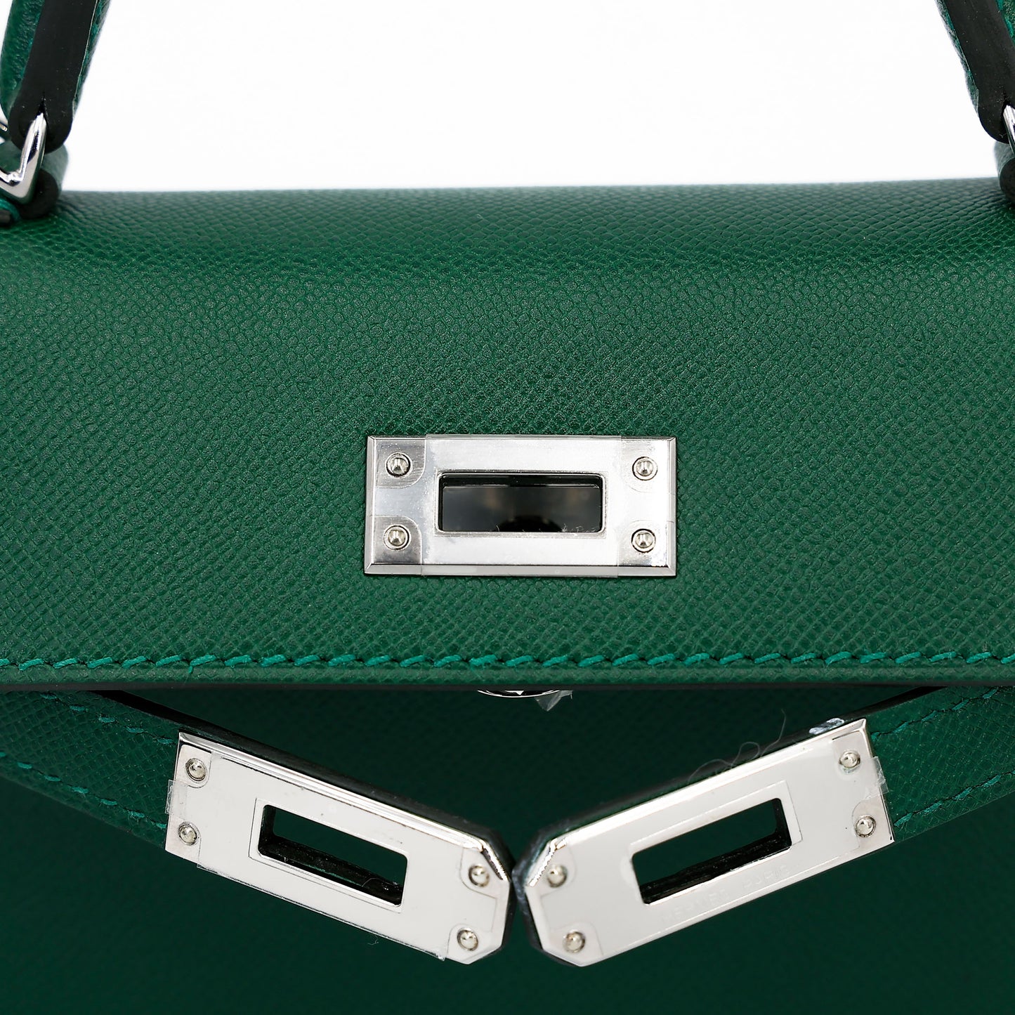 HERMÈS Mini Kelly II Vert Moyen (65) Madame Palladium hardware W (2024)