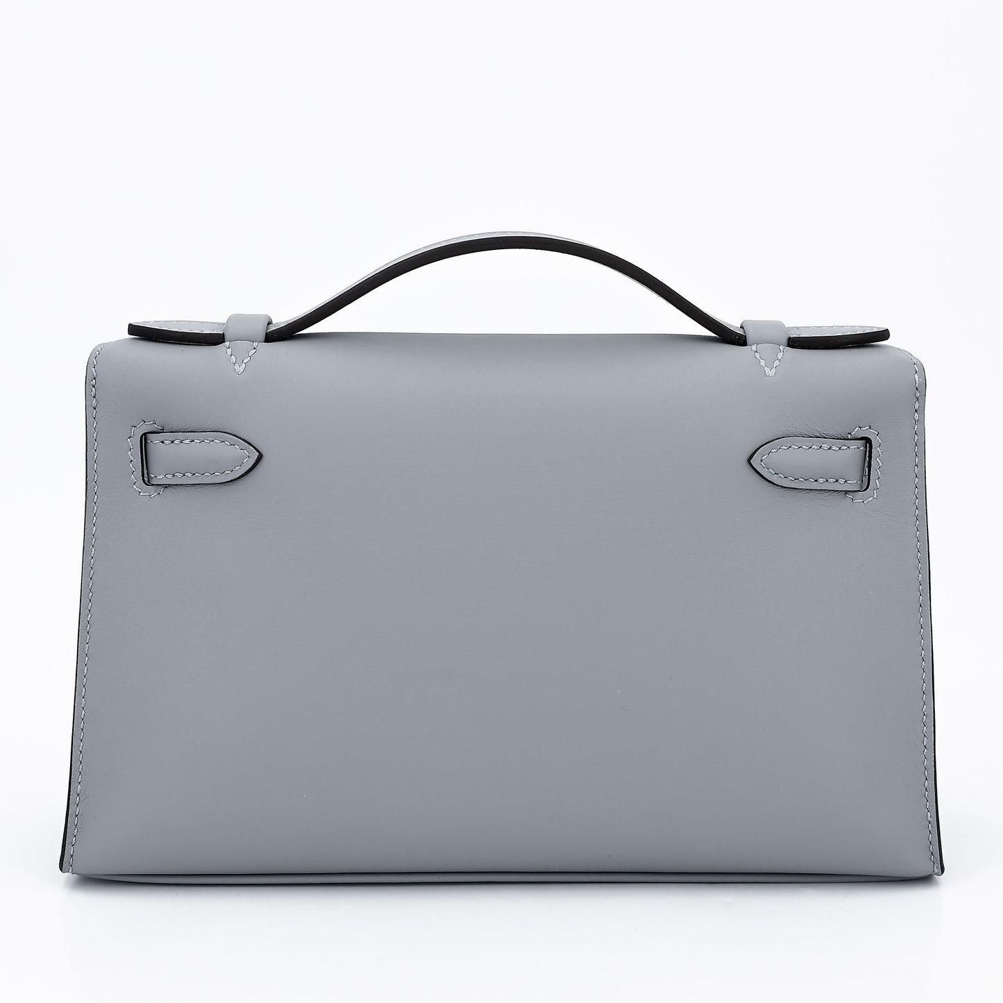 HERMÈS Kelly Pochette Gris Pantin (P0) Swift Palladium hardware K (2025)