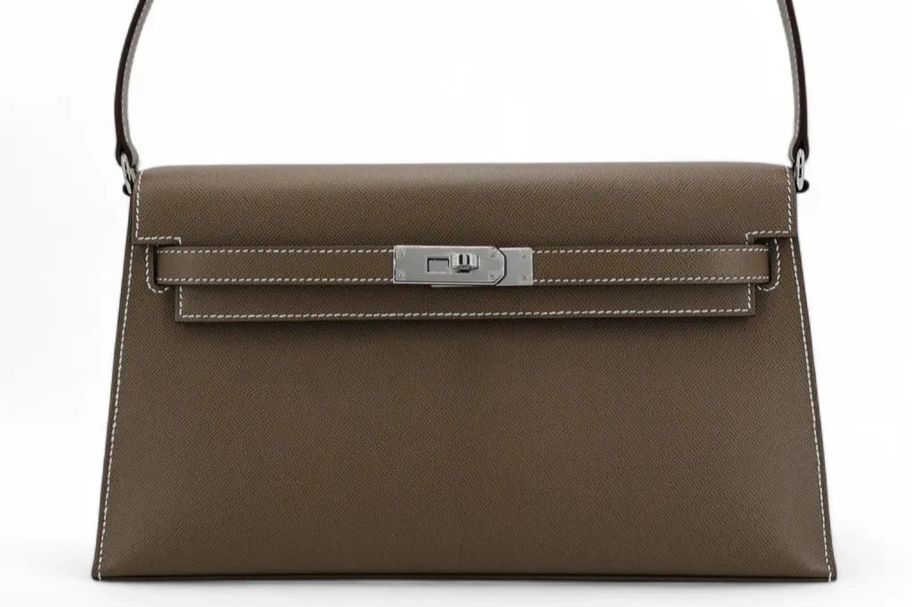 HERMÈS Kelly Elan Etoupe (18) Madame Palladium (2024)