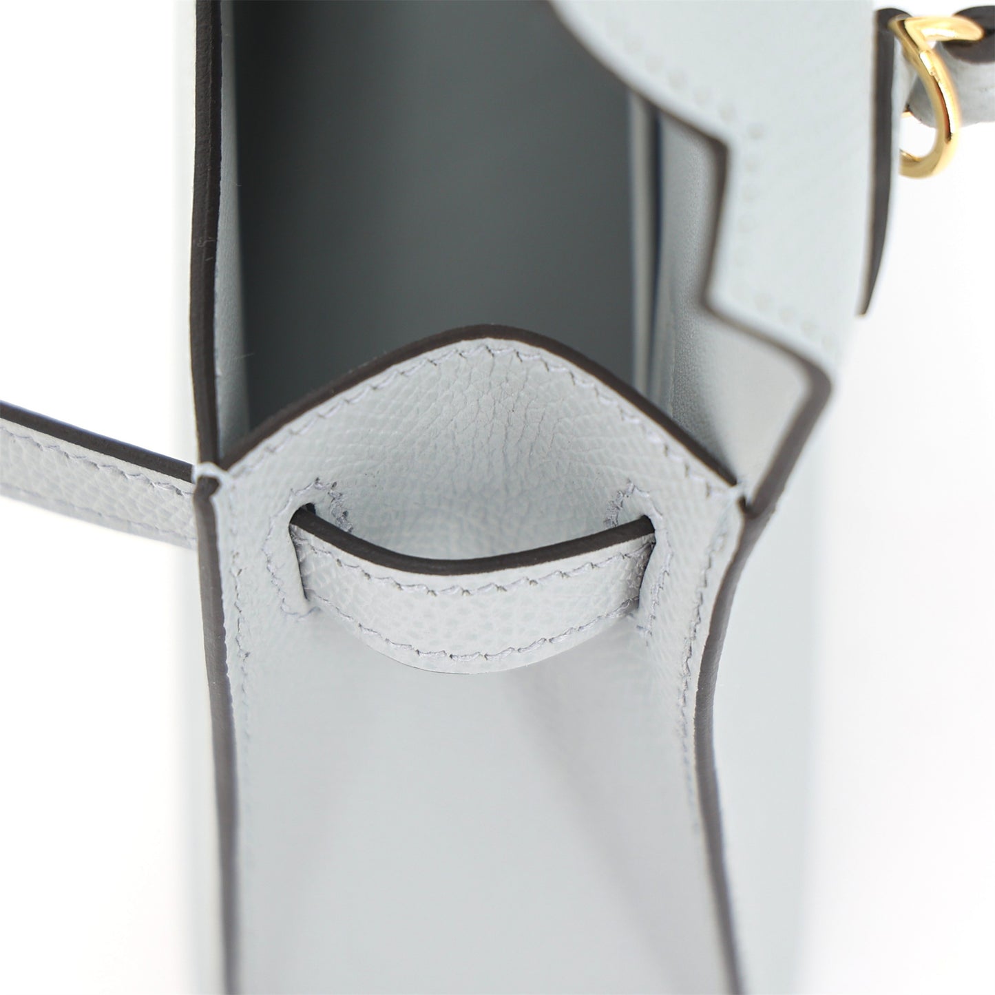 HERMÈS Mini Kelly II Bleu Glacier (8U) Epsom Gold hardware K (2025)