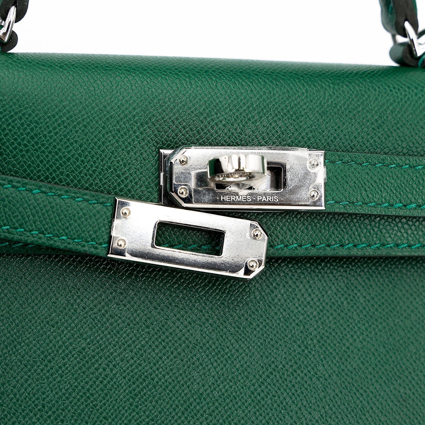 HERMÈS Mini Kelly II Vert Moyen (65) Madame Palladium hardware W (2024)