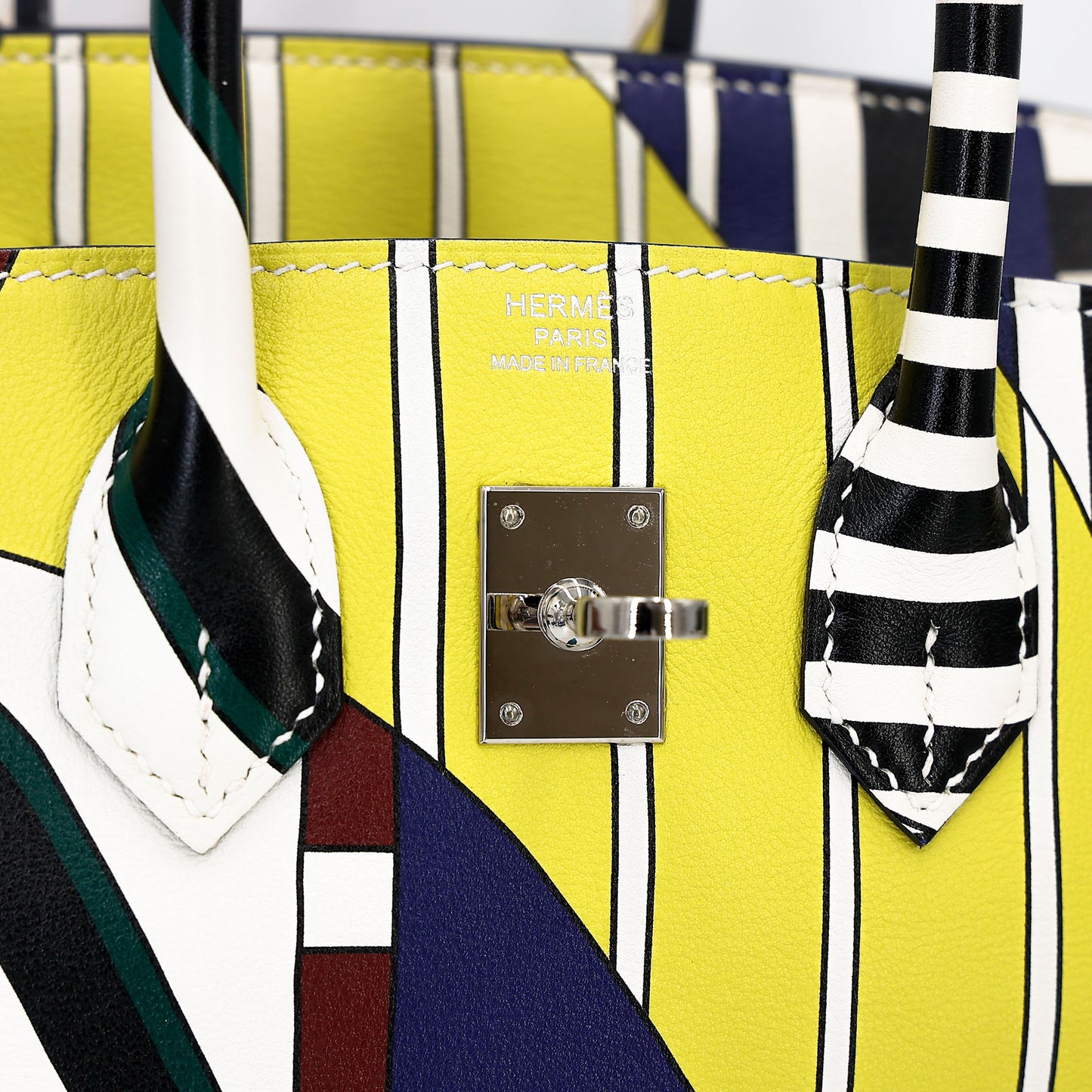 HERMÈS Limited Edition Birkin 25 One Two Three and Away We Go Multi-color Swift Palladium hardware D (2019)