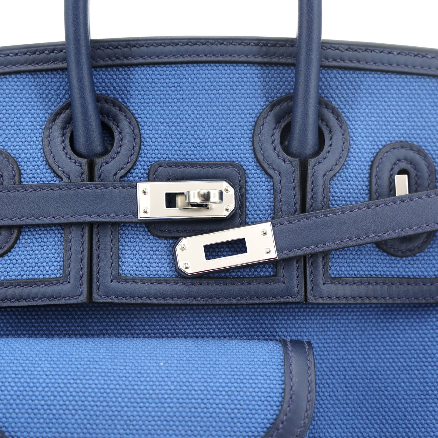 HERMÈS Limited Edition Birkin Cargo 25 Bleu Egee Toile Goeland canvas Swift Palladium hardware K (2025)