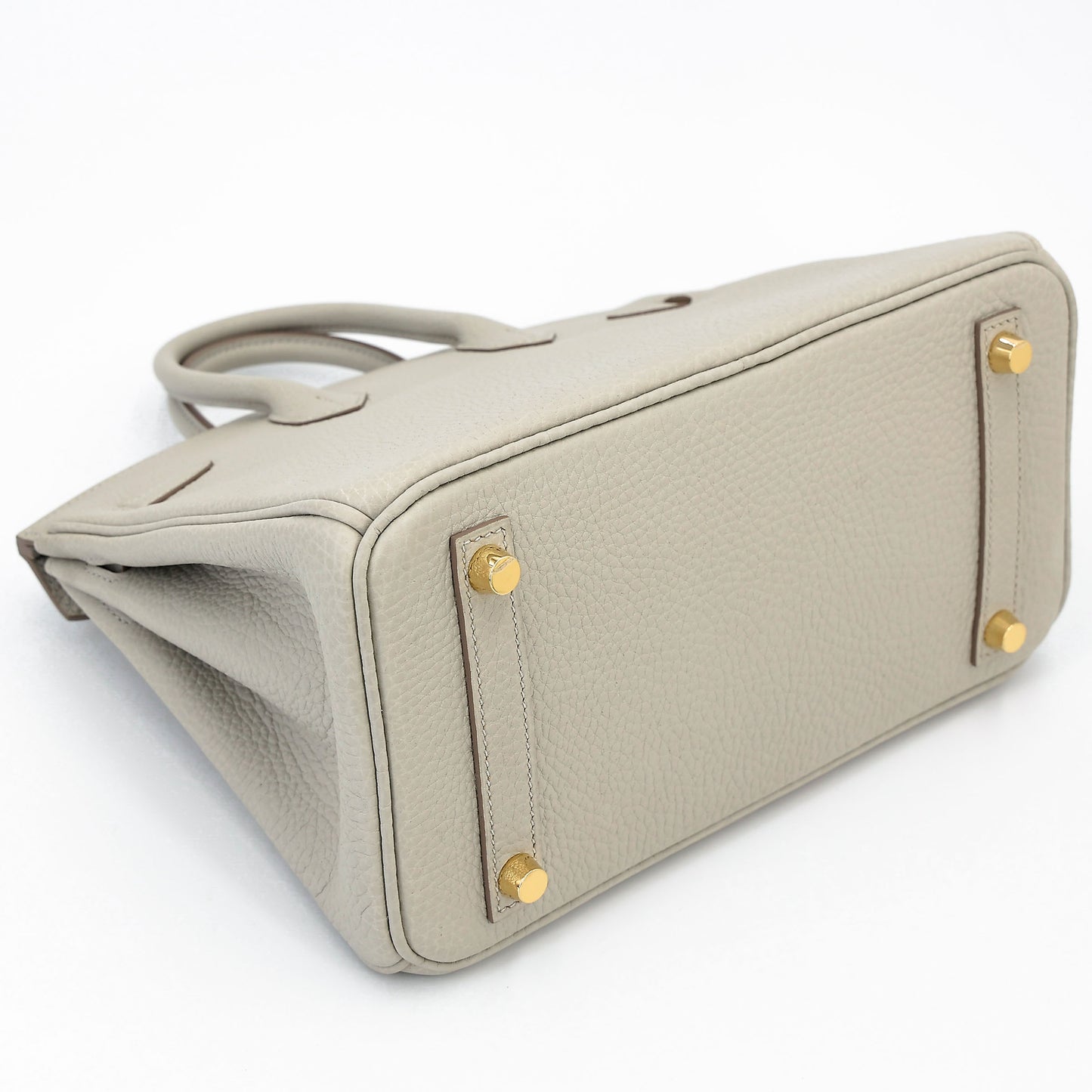 HERMÈS Birkin 25 Gris Perle (80) Togo Gold hardware W (2024)