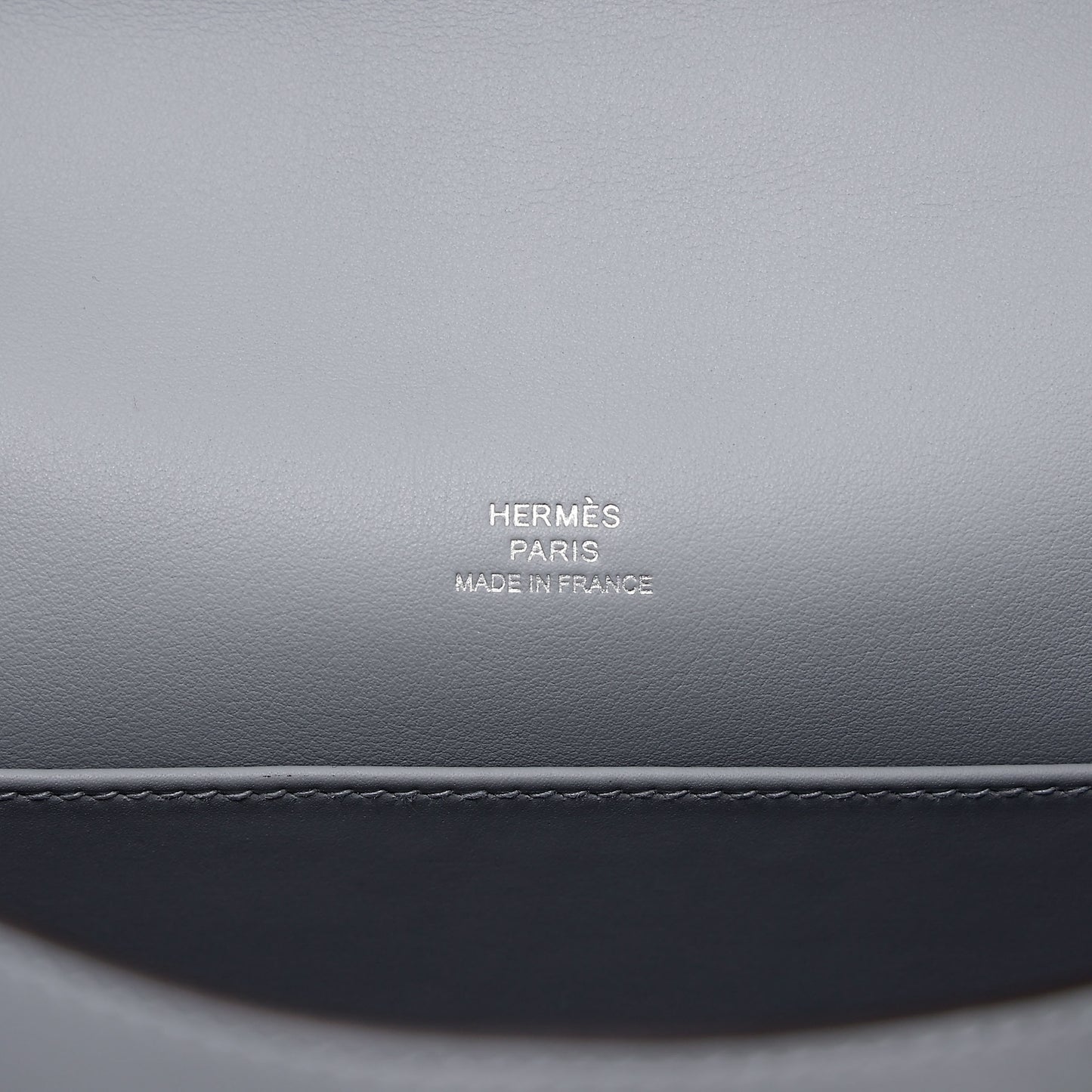 HERMÈS Kelly Pochette Gris Pantin (P0) Swift Palladium hardware K (2025)