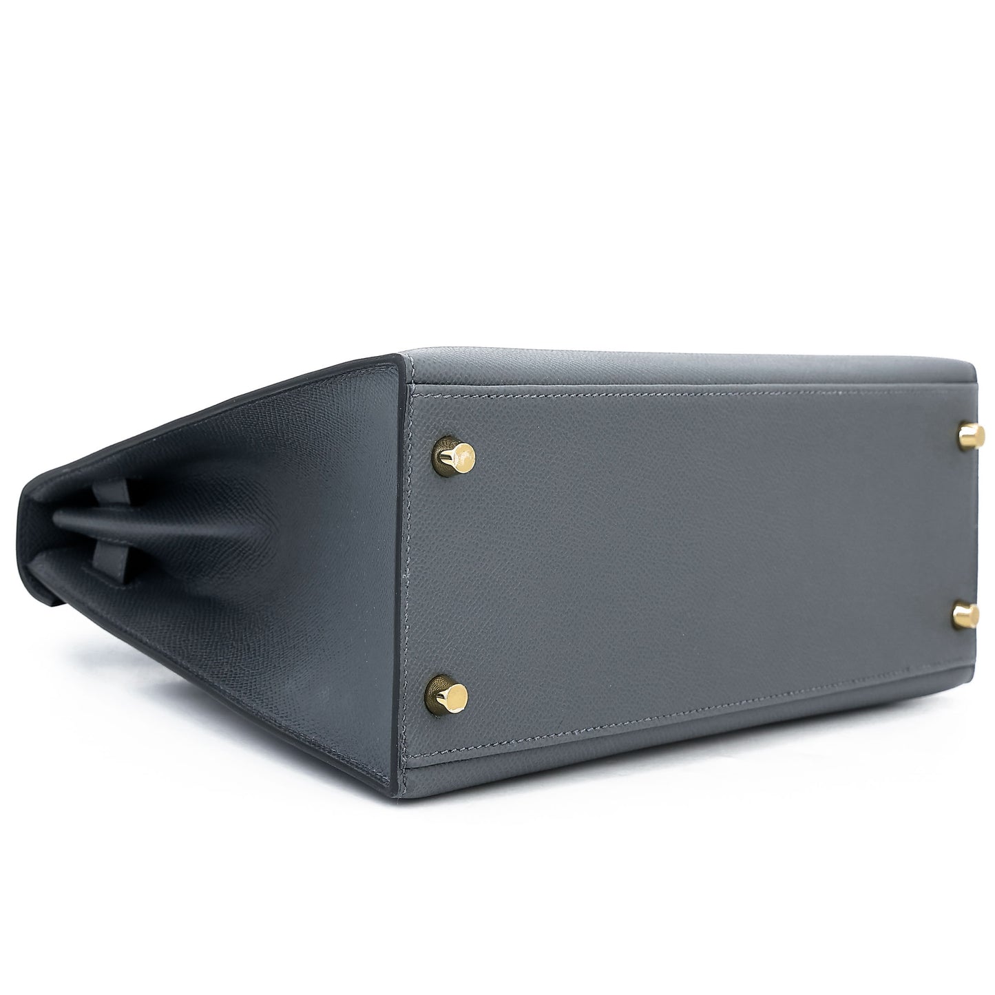 HERMÈS Kelly 28 Sellier Gris misty (H0) Epsom Permabrass hardware W (2024)