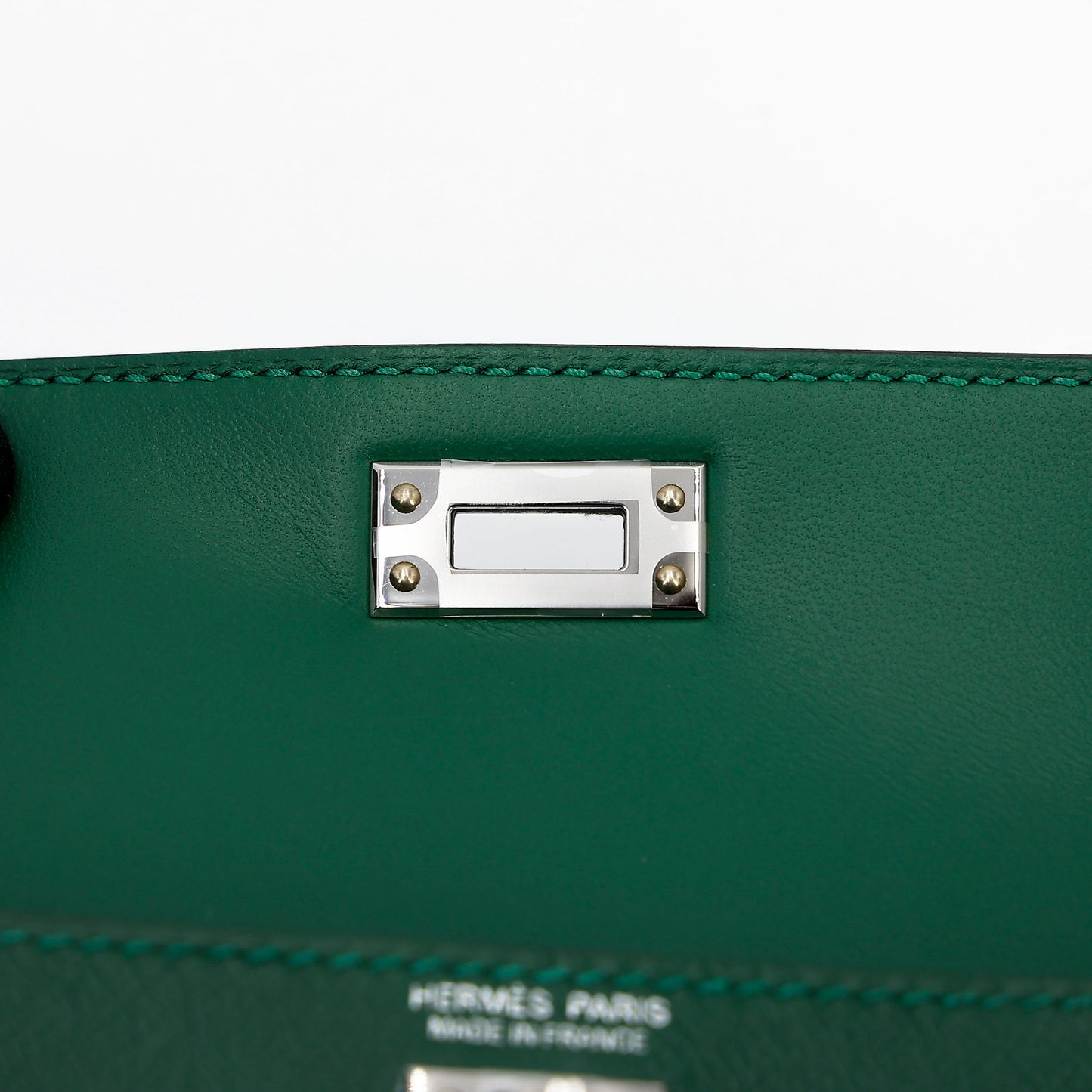 HERMÈS Mini Kelly II Vert Moyen (65) Madame Palladium hardware W (2024)