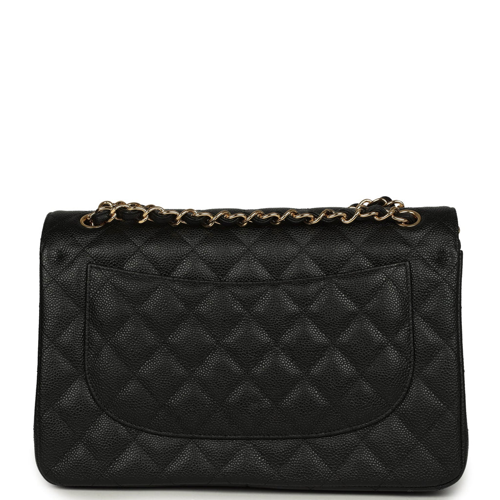 Chanel Jumbo Classic Double Flap Bag Black Caviar Gold Hardware 2025