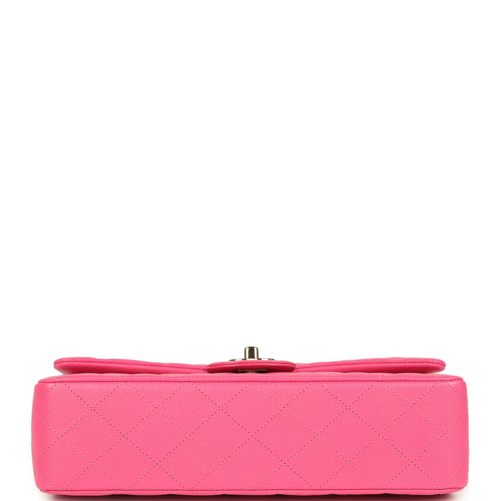 Chanel Medium Classic Double Flap Pink Caviar Light Gold Hardware