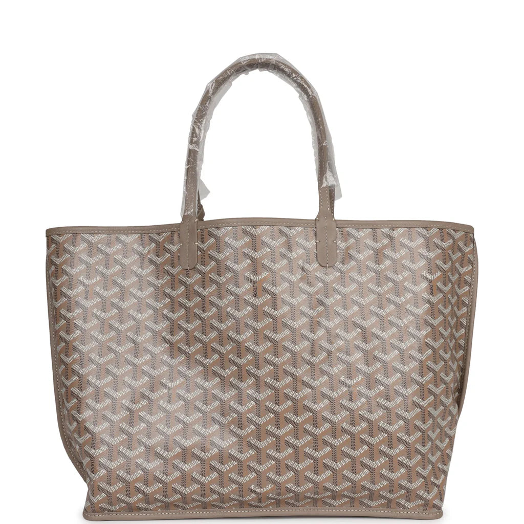 Goyard Goyardine Greige Anjou PM Embroidered Bunny Khaki Bag Palladium Hardware