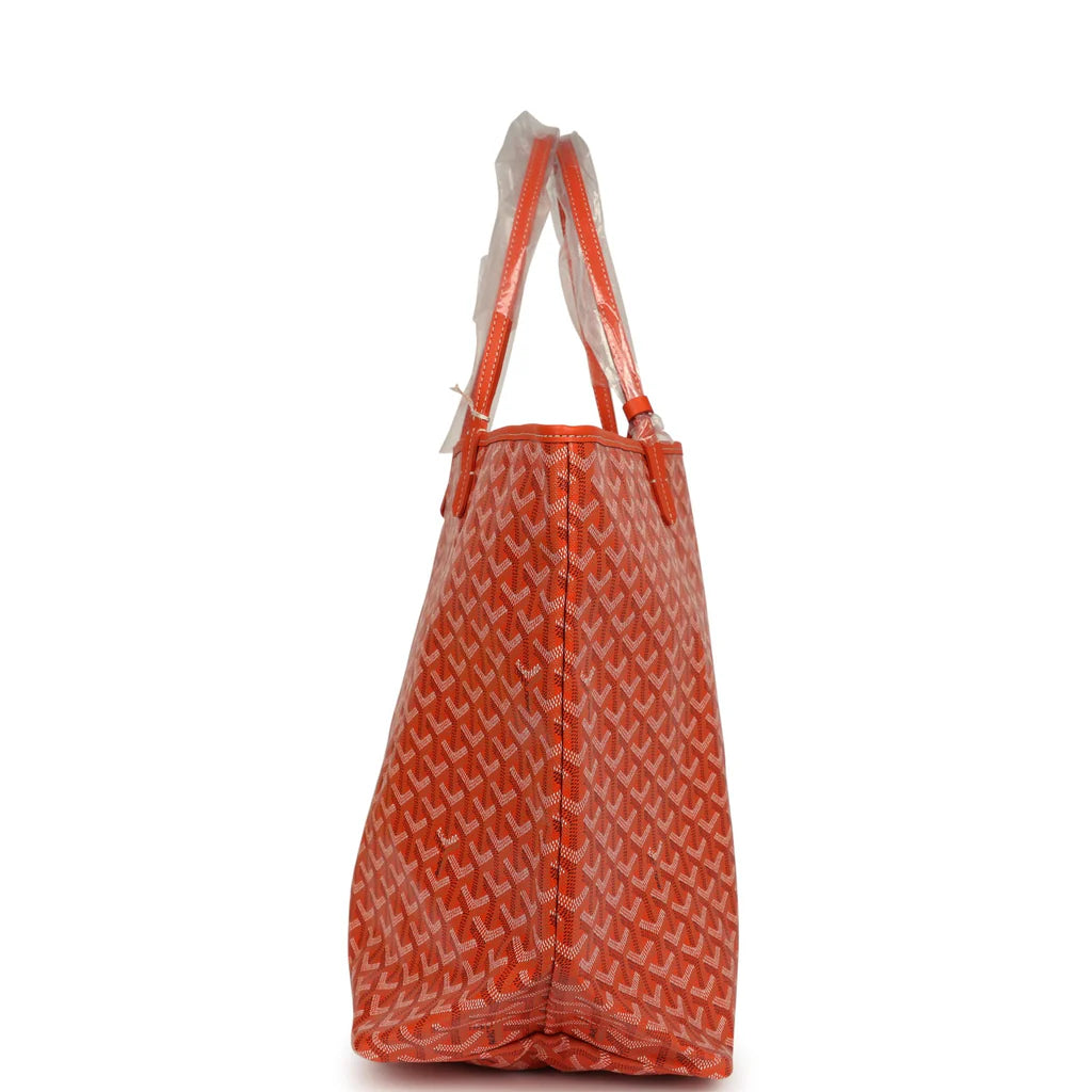 Goyard Goyardine Orange St. Louis GM Tote Bag Palladium Hardware