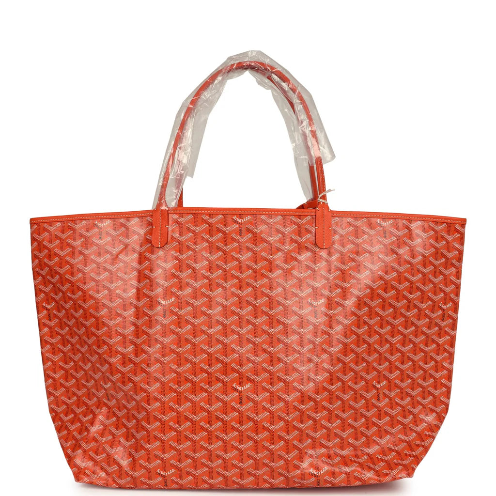 Goyard Goyardine Orange St. Louis GM Tote Bag Palladium Hardware