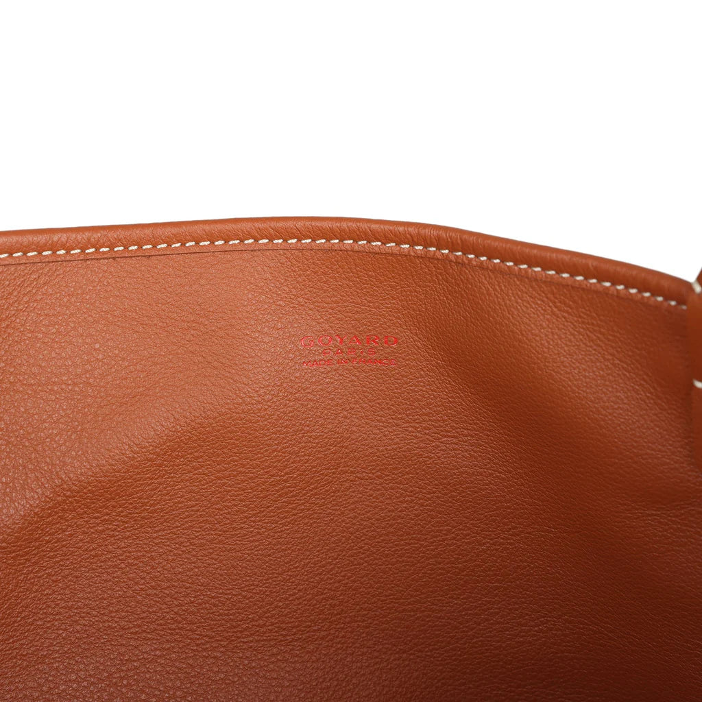 Goyard Goyardine Black and Brown Anjou GM Reversible Tote Bag Palladium Hardware