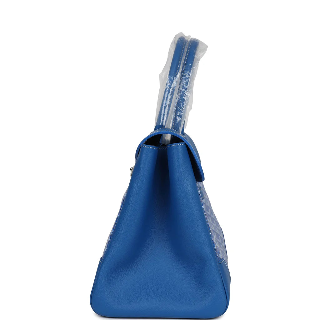 Goyard Saigon Tote Sky Blue Goyardine Canvas Palladium Hardware